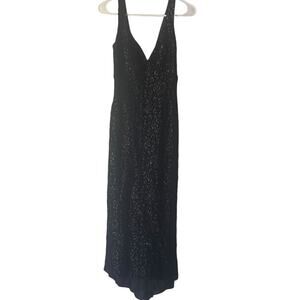 Hugo Buscati Vintage Womens Size 2 Black Bodycon Mermaid Fairy Grunge Maxi Dress